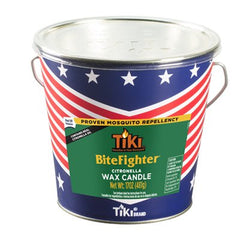 Tiki BiteFighter Citronella Wax Flag Bucket Candle 17oz