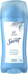 Secret Invisible Solid Antiperspirant Deodorant Unscented 2.6oz