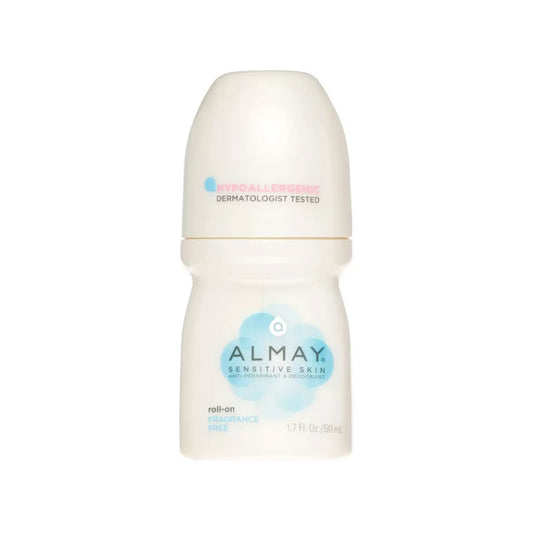 Almay Anti-Perspirant & Deodorant, Sensitive Skin, Roll-On, Fragrance Free 1.7 oz