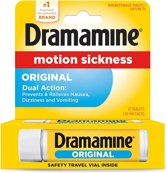 Dramamine Motion Sickness Original 50mg (12 tablets)