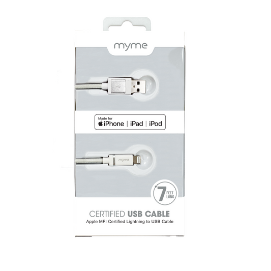 MYME Certified USB Cable 7ft long