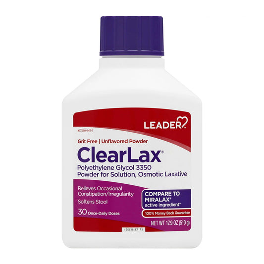 Leader Clearlax Laxative Unflavored Powder 30 Once-Daily Doses 17.9oz