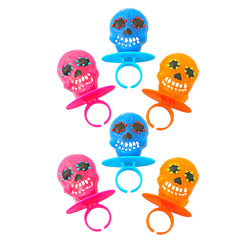 Day of the Dead Lollipop Rings Assorted 1ct