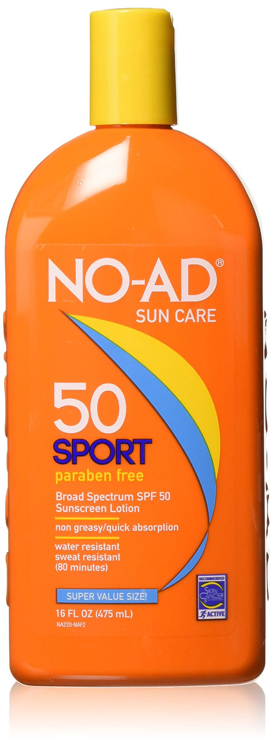 No-Ad Suncare SPF50 Sport Sunscreen Lotion 16floz