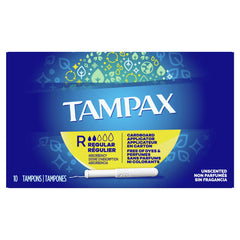 Tampax Tampons Regular Unscented Cardboard Applicator 10ct