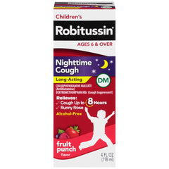 Children's Robitussin Nighttime Cough Fruit Punch Flavor Liquid 4fl oz