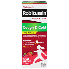 Children's Robitussin Cough & Cold Fruit Punch Flavor Liquid 4fl oz