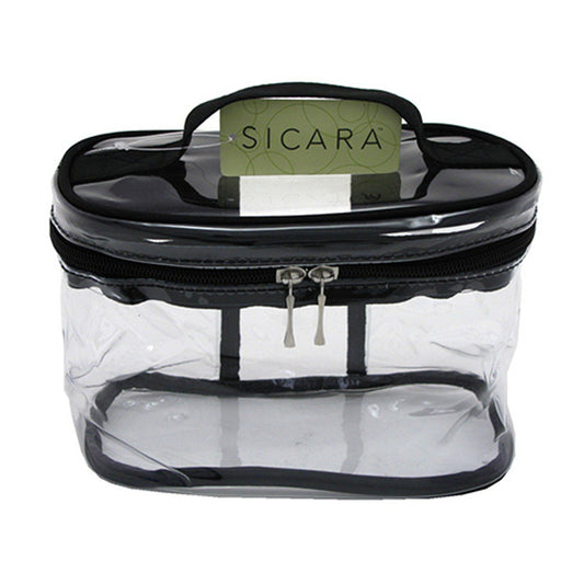 Sicara Clear Cosmetic Bag Oval Train Case
