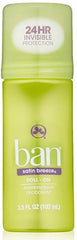 Ban Anti-Perspirant Deodorant Original Roll-On Satin Breeze 3.50 oz