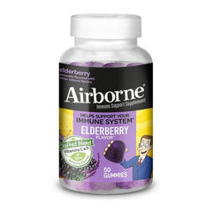Airborne Adult Elderberry Gummies with Vitamin C & Vitamin D (50 gummies)