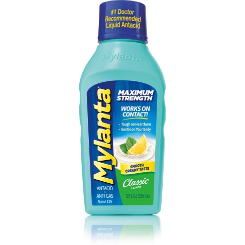 Mylanta Liquid Antacid + Anti-Gas Classic Flavor 12fl oz