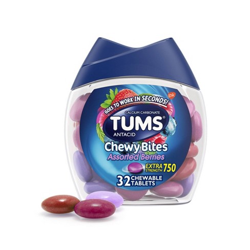 Tums Antacid Extra Strength Chewy Bites Assorted Berries (32 chewable tablets)