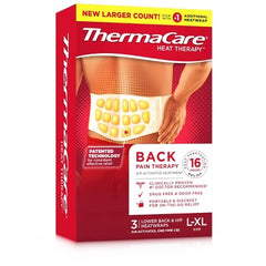 Thermacare Heat Therapy Back & Hip Heatwraps L-XL (3 count)