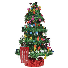 Tinsel Christmas Tree Tabletop Decor