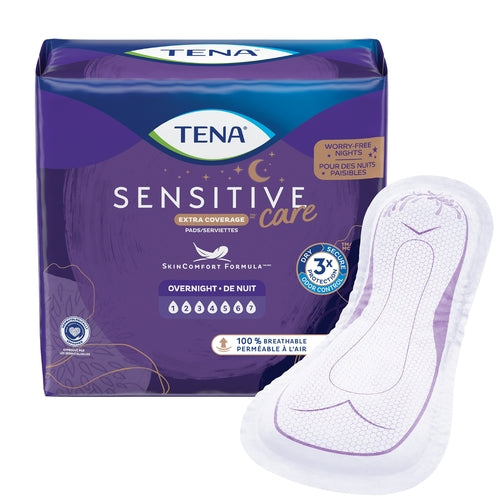 Tena Sensitive Care Extra Coverage Overnight Pads 28ct