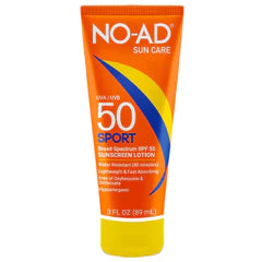 No-Ad Suncare SPF50 Sport Sunscreen Lotion 3fl oz