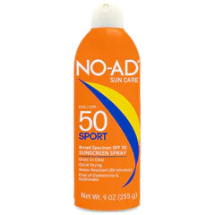 No-Ad SPF 50 Sport Sunscreen Spray 9oz