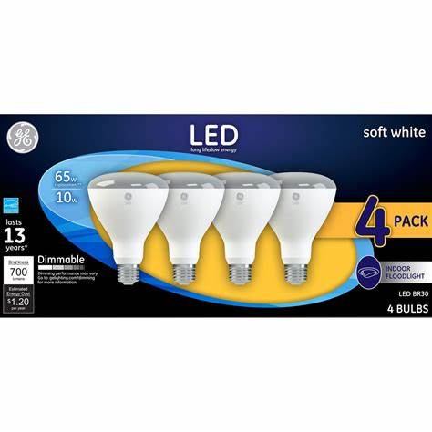 GE Soft White LED 9-Watt Lightbulbs 4 Pack