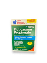 Good Neighbor Pharmacy Fluticasone Propionate 50mcg Allergy Symptom Reliever Nasal Spray (144 metered sprays) 0.62fl oz