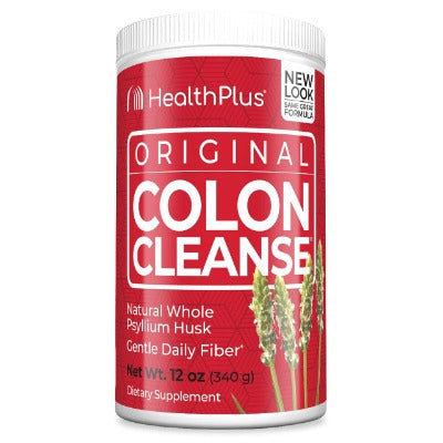 Health Plus Original Colon Cleanse Natural Whole Psyllium Hus Gentle Daily Fiber 12oz