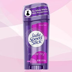 Lady Speed Stick Antiperspirant Deodorant Invisible Dry, Shower Fresh, 2.3oz