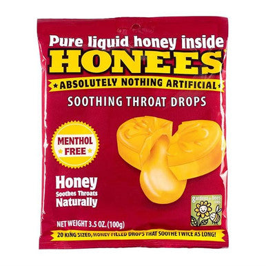 Honees Honey Filled Cough Drops Menthol-Free 20ct