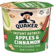 Quaker Instant Oatmeal Cup Apples & Cinnamon 1.51 oz