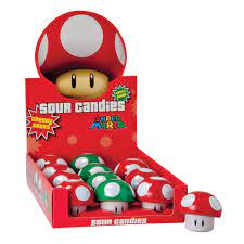 Super Mario Mushroom Sour Cherry Candies 0.9oz