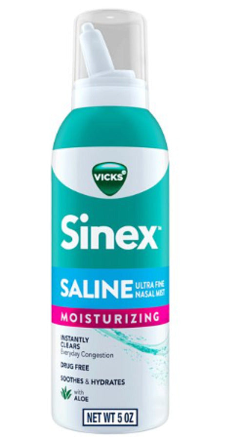 Vicks Sinex Saline Ultra Fine Nasal Mist Moisturizing 5oz