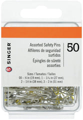 Singer 50 Assorted Safety Pins