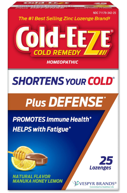 Cold-Eeze Cold Remedy Plus Defense Manuka Honey Lemon Natural Flavor 25 lozenges