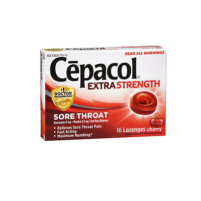 Cepacol Extra Strength Sore Throat Cherry 16 lozenges