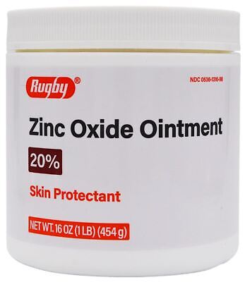 Rugby Zinc Oxide Ointment 20% Skin Protectant - 16 Oz