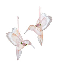 Blush Boho Chic Pink Hummingbird Ornament 1 count