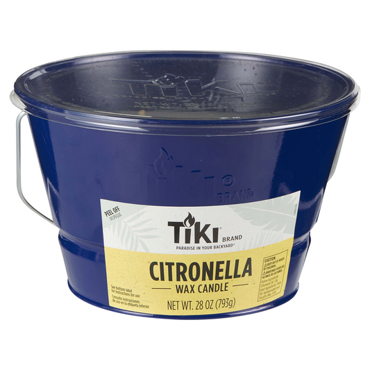 Tiki Citronella Wax Candle Assorted Bucket Colors 28oz