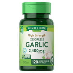 Nature's Truth High Strength Oderless Garlic 2,400mg (120 quick release softgels)