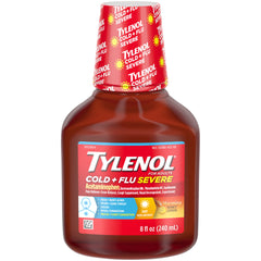 Tylenol Cold+Flu Severe Warming Honey Lemon Flavor Liquid 8fl oz