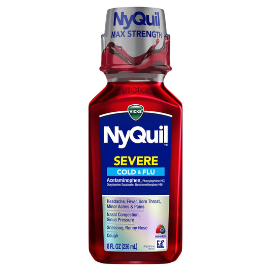 Vicks NyQuil Severe Cold & Flu Berry 8floz