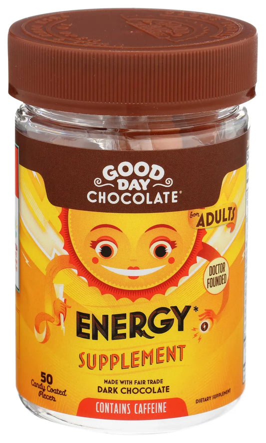 Good Day Chocolate Energy Supplement For Adults (50 candy coated pieces)
