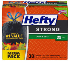 Hefty Strong Lawn Leaf 39Gal 38bags