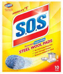 S.O.S Steel Wool Pads 10ct