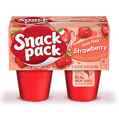 Snack Pack Juicy Gels Strawberry 4-3.25oz cups