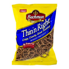 Bachman Thin'n Right Baked Pretzels 3.5oz