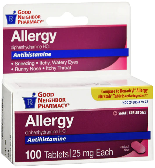 Good Neighbor Pharmacy Allergy 25mg (100 tablets)