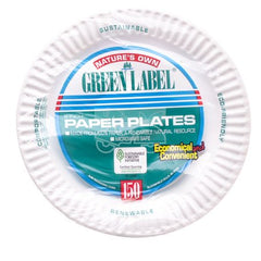 Nature's Own Green Label 9in Paper Plates 150ct