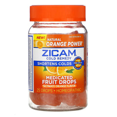 Zicam Cold Remedy Medicated Orange Fruit Drops (25ct)