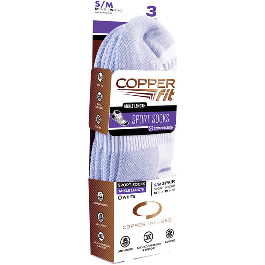Copper Fit Ankle Length Compression Sport Socks