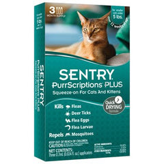 Sentry Purrscriptions Plus Flea & Tick Treatment for Cats 3-5lbs