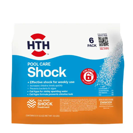 HTH Pool Care Shock Treatment 6 x 13.3oz (net wt 4.9lbs