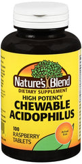 Nature's Blend High Potency Chewable Acidophilus (100 raspberry tablets)